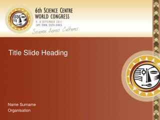 Title Slide Heading