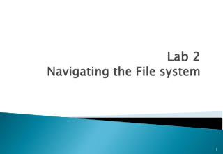 Lab 2 N avigating the File system