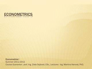 Econometrics