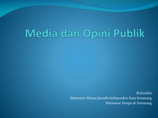 Media dan Opini Publik
