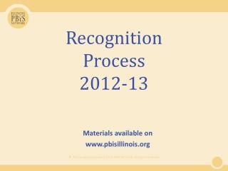 Recognition Process 2012-13