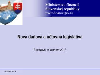 Nová daňová a účtovná legislatíva