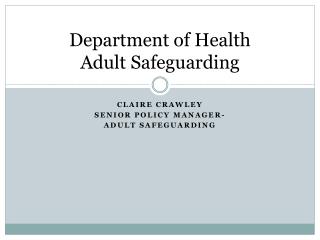 Department of Health Adult Safeguarding