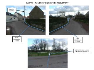 BAUPTE – ALIMENTATION POSTE DE RELEVEMENT