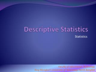 Descriptive Statistics