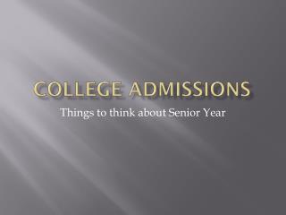 College Admissions