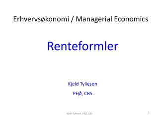 Renteformler Kjeld Tyllesen PEØ, CBS