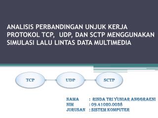 Nama 	: Rinda Tri Yuniar Anggraeni NIM 	: 09.41020.0038 Jurusan 	: Sistem Komputer