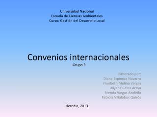 Convenios internacionales