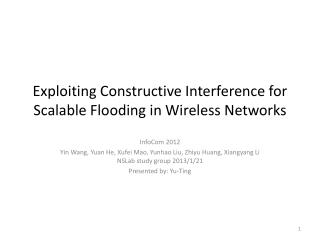 Exploiting Constructive Interference for Scalable Flooding in Wireless Networks