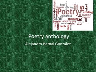 Poetry anthology