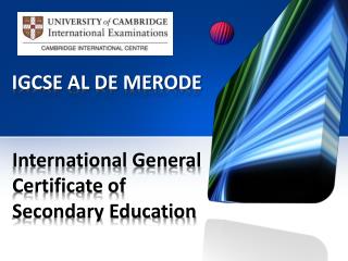 IGCSE AL DE MERODE