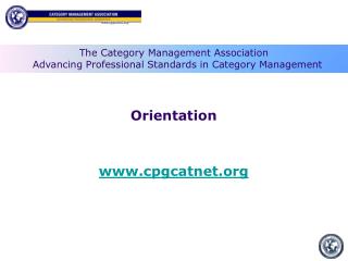 Orientation www.cpgcatnet.org