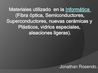 Jonathan Rosendo.