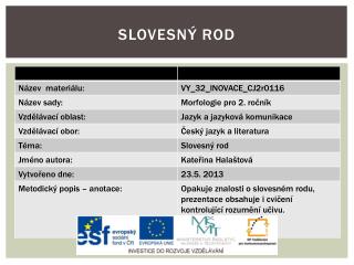 Slovesný rod