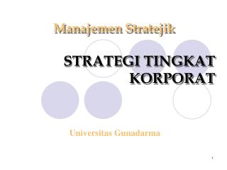 Manajemen Stratejik