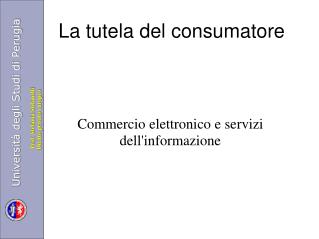 La tutela del consumatore