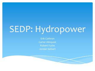 SEDP: Hydropower