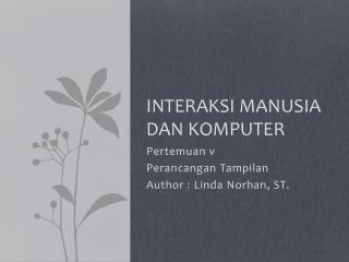 Interaksi Manusia Dan Komputer