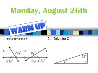 Monday, August 26th