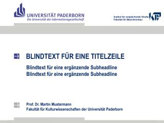 BLINDTEXT FÜR EINE TITELZEILE
