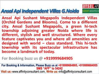 ansal megapolis independent villas greater noida@09999684905