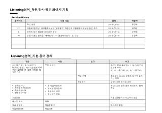 Listening 영역 _ 학원 / 강사 / 메인 페이지 기획