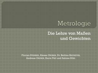 Metrologie