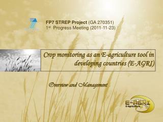 Crop monitoring as an E-agriculture tool in developing countries (E-AGRI)