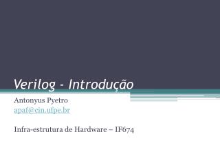 Verilog - Introdução