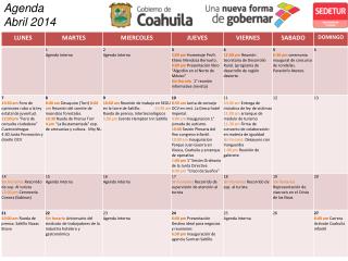 Agenda Abril 2014