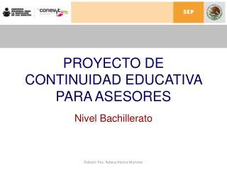 PROYECTO DE CONTINUIDAD EDUCATIVA PARA ASESORES