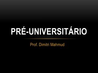 Pré-universitário