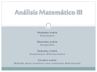 Análisis Matemático III