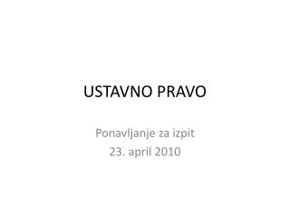 USTAVNO PRAVO