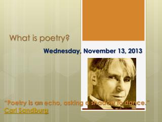 What is poetry?