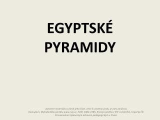 EGYPTSKÉ PYRAMIDY