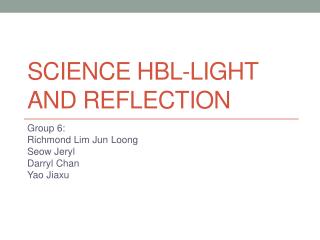 Science hbl -light and reflection