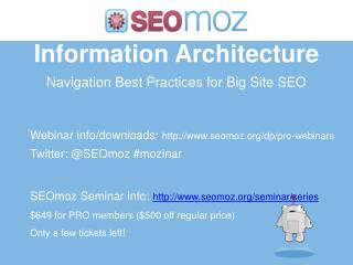 Information Architecture Navigation Best Practices for Big Site SEO