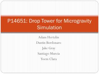 P14651: Drop Tower for Microgravity Simulation