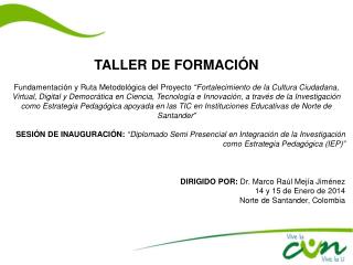 TALLER DE FORMACIÓN