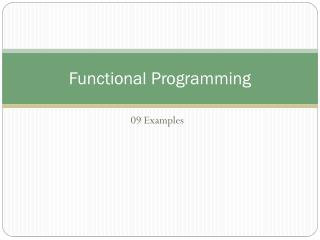 Functional Programming