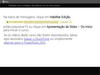 Trabalhar com contagens de palavras em seu documento