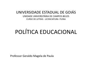 Professor Geraldo Magela de Paula