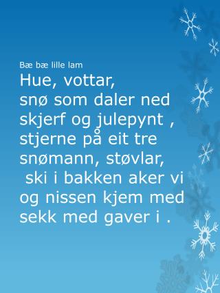 vinter sanger