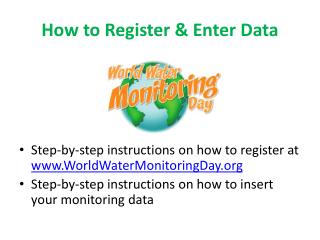 How to Register &amp; Enter Data