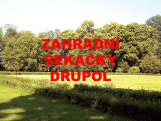 ZAHRADNÍ SEKAČKY DRUPOL