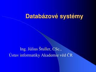 Databázové systémy