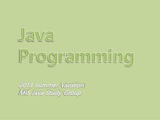 Java Programming