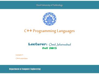 C ++ Programming Languages